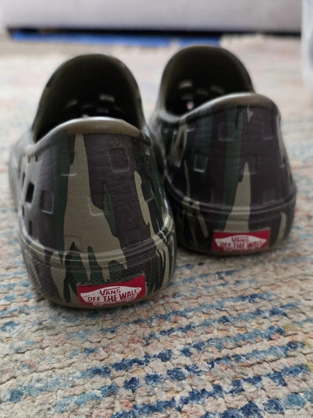 Vans Kids Camouflage Water Shoes in Green, Black, and Tan